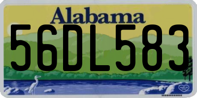 AL license plate 56DL583