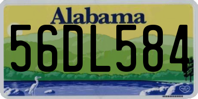 AL license plate 56DL584
