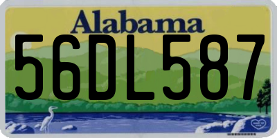 AL license plate 56DL587