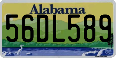 AL license plate 56DL589