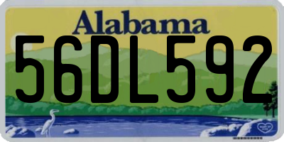AL license plate 56DL592