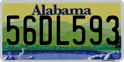 AL license plate 56DL593