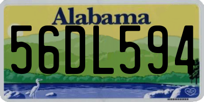 AL license plate 56DL594