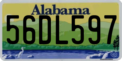 AL license plate 56DL597