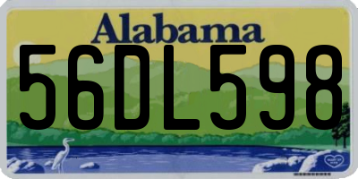 AL license plate 56DL598