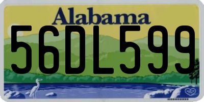AL license plate 56DL599
