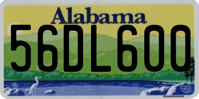 AL license plate 56DL600