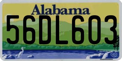 AL license plate 56DL603