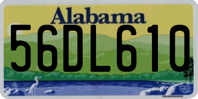 AL license plate 56DL610