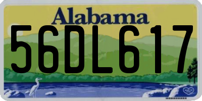 AL license plate 56DL617