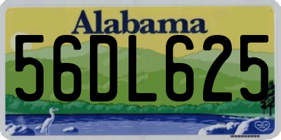 AL license plate 56DL625