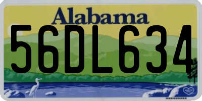 AL license plate 56DL634