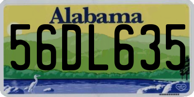 AL license plate 56DL635