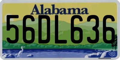 AL license plate 56DL636