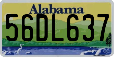 AL license plate 56DL637