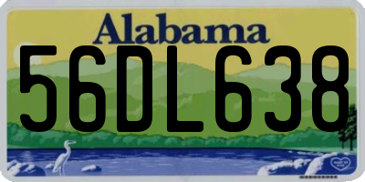 AL license plate 56DL638
