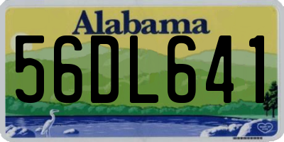 AL license plate 56DL641