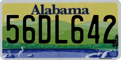 AL license plate 56DL642