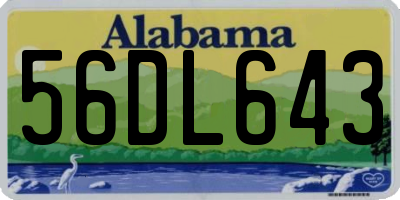 AL license plate 56DL643