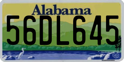 AL license plate 56DL645