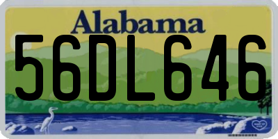 AL license plate 56DL646