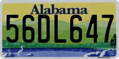 AL license plate 56DL647