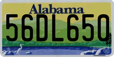 AL license plate 56DL650
