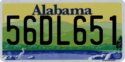 AL license plate 56DL651