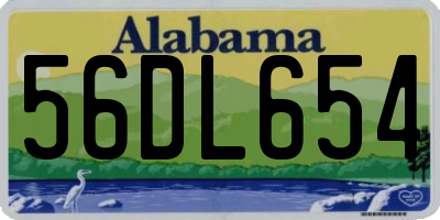 AL license plate 56DL654