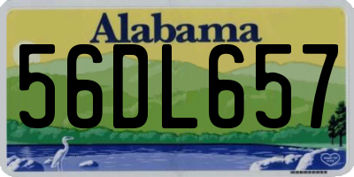 AL license plate 56DL657