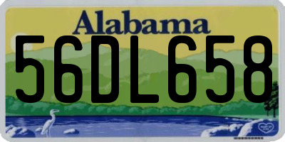 AL license plate 56DL658