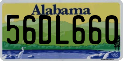 AL license plate 56DL660