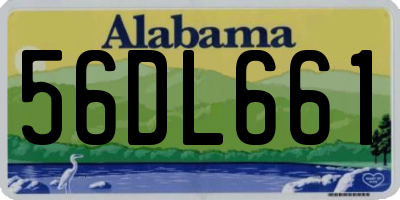 AL license plate 56DL661