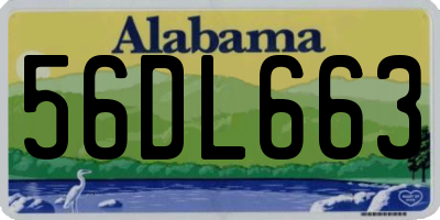 AL license plate 56DL663
