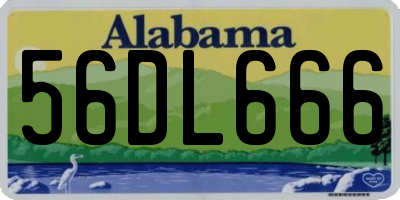 AL license plate 56DL666
