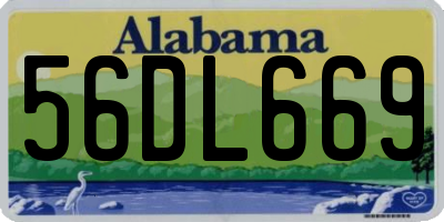 AL license plate 56DL669