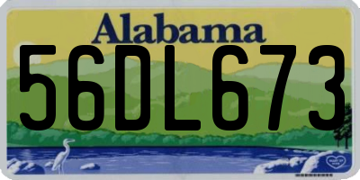 AL license plate 56DL673