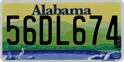 AL license plate 56DL674