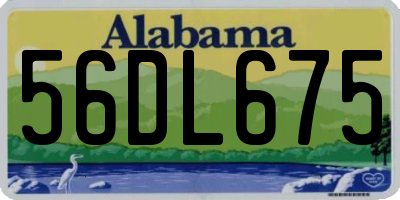 AL license plate 56DL675