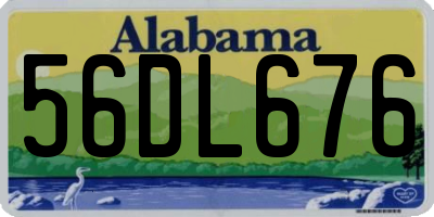AL license plate 56DL676