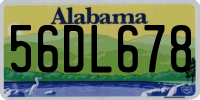 AL license plate 56DL678