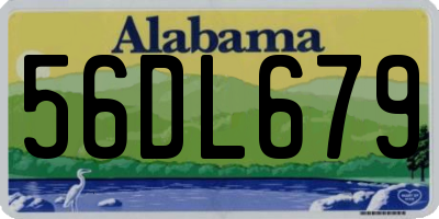 AL license plate 56DL679