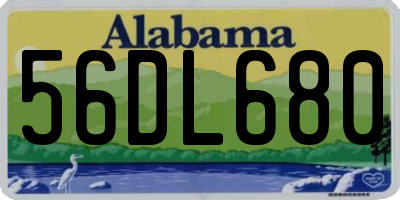 AL license plate 56DL680