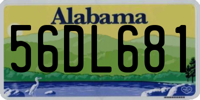 AL license plate 56DL681
