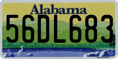 AL license plate 56DL683