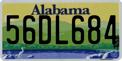 AL license plate 56DL684