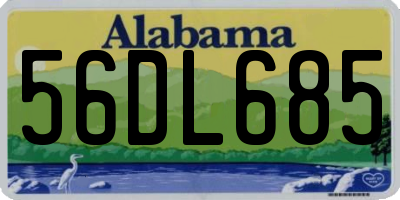 AL license plate 56DL685