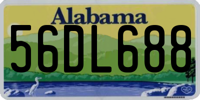 AL license plate 56DL688
