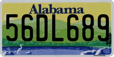 AL license plate 56DL689