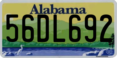 AL license plate 56DL692